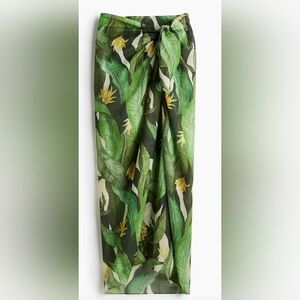 H&M Green Leaf Print Swim Sarong